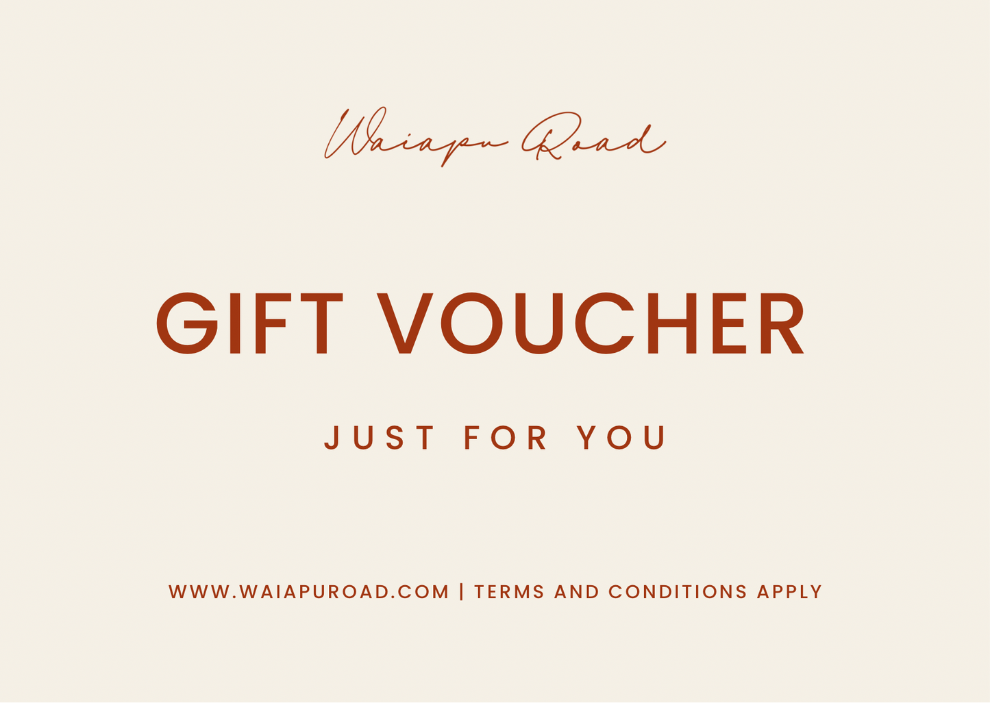 Waiapu Road Gift Voucher