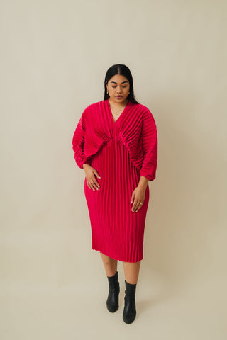 Haeata Pleated Dress | Māwhero Pre-order