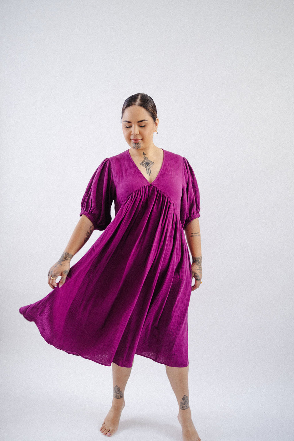Rehutai Dress | Fuschia