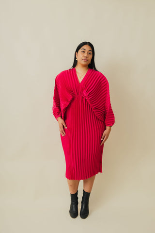 Haeata Pleated Dress | Māwhero Pre-order