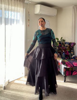 Pre-order Pō Silk Organza Tiered Skirt