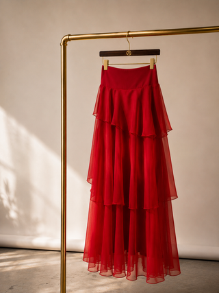 Pre-order LIMITED EDITION Mura Silk Organza Tiered Skirt