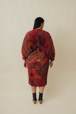 Haeata Pleated Dress - Mahuika Pre-order