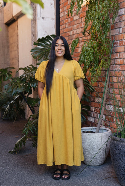 Rehutai Dress | Mustard