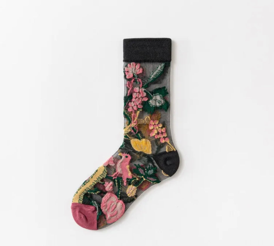 Black/Pink manu socks