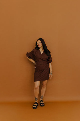 Pūwera Wrap Dress - Midi Length FINAL SALE